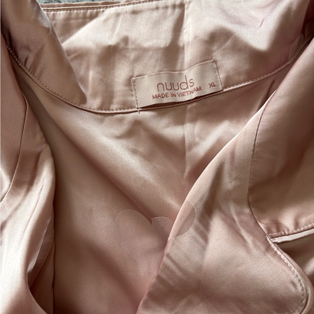 nuuds Blush Satin Pajama Set - Picture 3 of 3